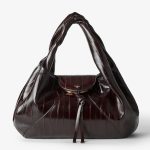 FENDI Fendi Spy Brown inlaid hagfish leather bag